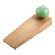 Pea Green Round Ceramic Wooden Door Stopper